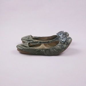 BP Nordstrom Rhinestone Faux Snake Flats sz 6.5